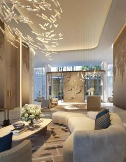 A contemporary, elegantly designed living space fe