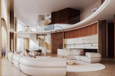 Luxurious modern living area with a spacious open 