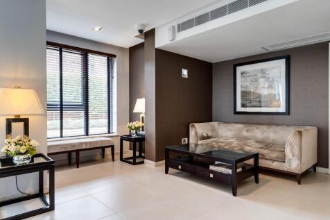 Waiting area at entrance to building