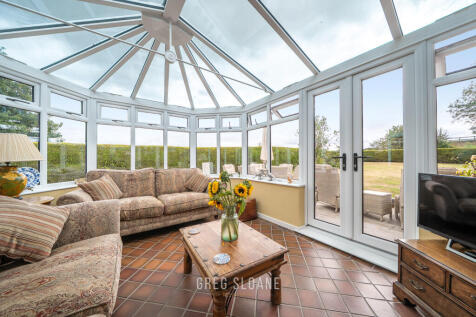 Glass-roofed conservatory