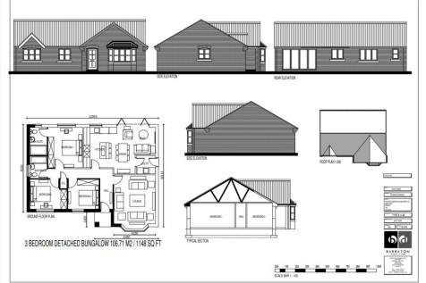 Three x 3 bedroom detached bungalows
