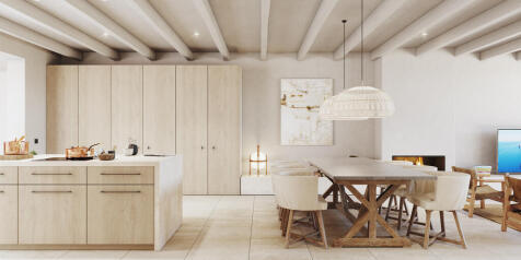 Küche und Essbereich