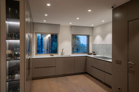 Küche in der Abenddämmerung