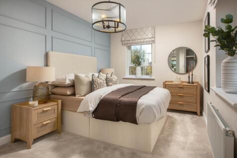 Internal image of the double bedroom in the Alderney 4 bedroom home