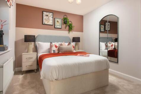 Internal image of the double bedroom in the Alderney 4 bedroom home