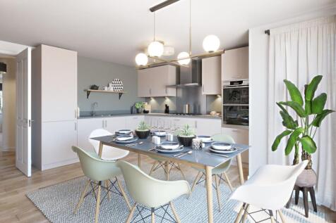 Kitchen and dining room in the Exeter, a 4 bedroom detached home