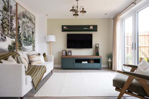 Open the pocket doors from the kitchen/dining area into the family room