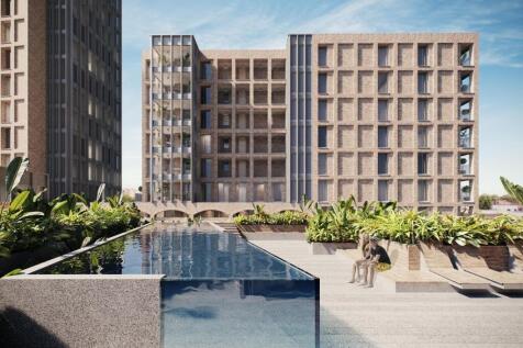 Building rooftop pool