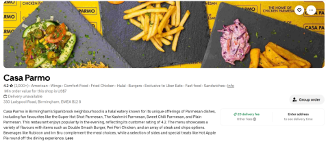 Casa Parmo Ubereats 