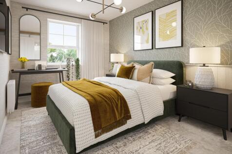 Internal CGI of the main bedroom in the folkestone