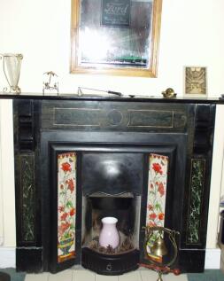Dining rm fireplace