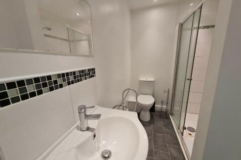 Bathroom with sho...