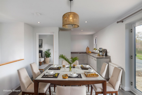 Vicarage, Dartmouth Hilltops - Virtually staged Living / Dining Room