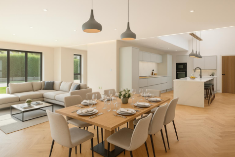 Kitchen/Dining/Family Room CGI generated