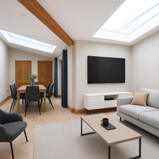 Kitchen/Living/Dining Room (CGI staging)