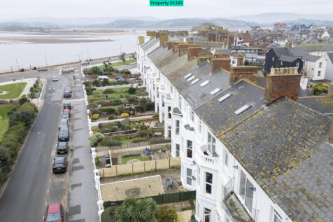 Drone view towards Exmouth promenade 