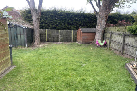 Rear garden grass area