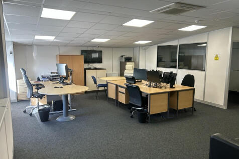 First floor open plan with office to the right