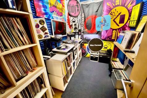 Small bedroom used as Dj on-line streaming studio