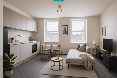 Open plan kitchen and living