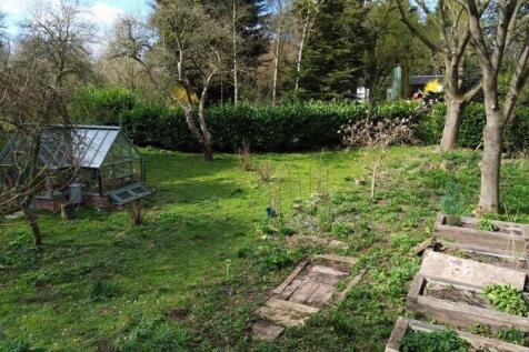 greenhouse with veg garden