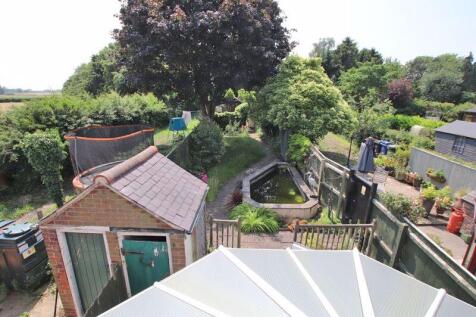 Elevated view of garden