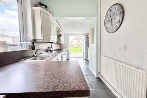 Kitchen with French doors open
