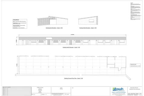 Sheepsheds - 082.21.003 - Existing floorplan and e