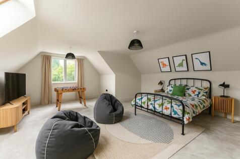 Show Home Bedroom in eaves - virtually staged