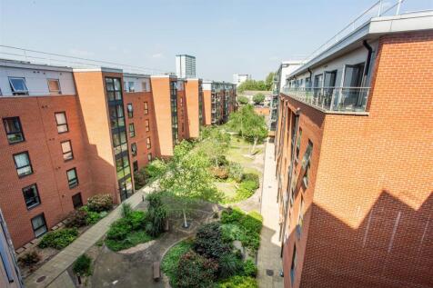 View onto communal gardens