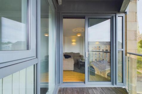 View into apartment from balcony