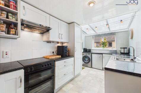 Modern shaker-style kitchen and Velux windows