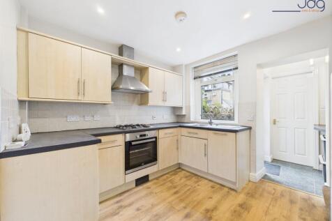 Modern beech-style kitche