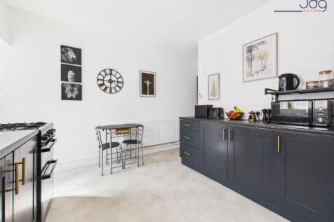Stylish matte black shaker kitchen