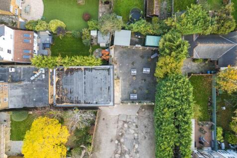 Elevated shot of car park