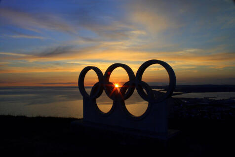 Olympic Rings Sunset