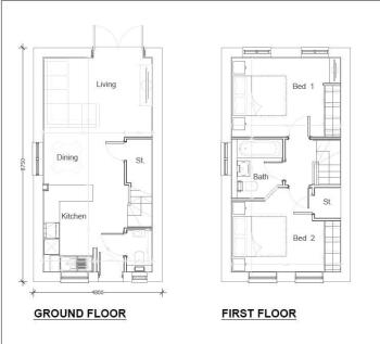 Two Bedroom Type 1 Floor plan