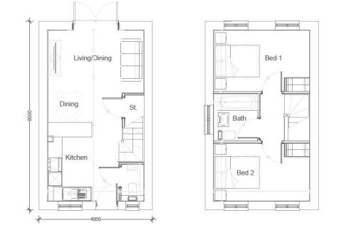 Two Bedroom Type 2 Floor plan