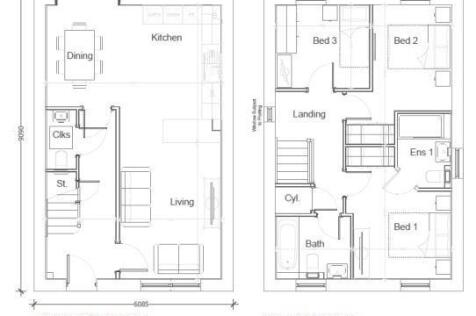 Three Bedroom Type 2 Floor plan