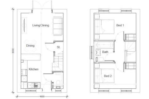 Two Bedroom Type 2 Floor plan