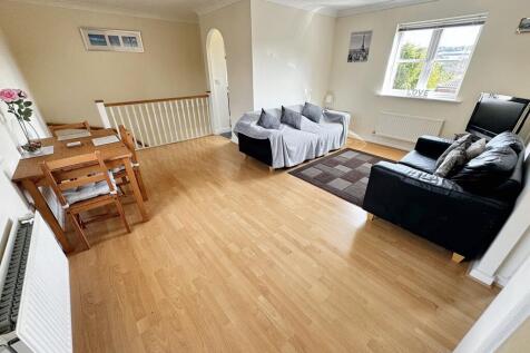Open planned living and dining room
