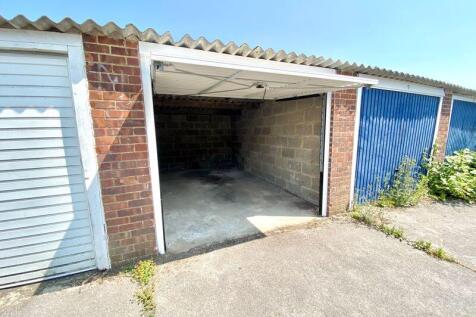 Garage with open door