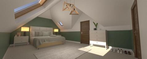 Master Bedroom - Opulent - Green Wall - Lightened.