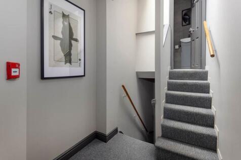 hallway to bathroom