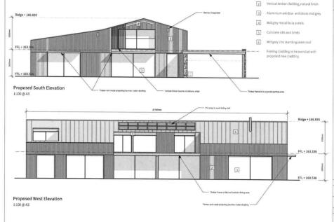 Peace Park Barn Proposed South &amp; West Elevations.j