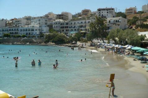 Nearby sandy town beach Amoudi