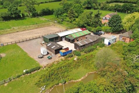 Aerial shot of stables
