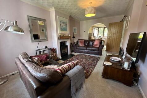 Living room with woodburner