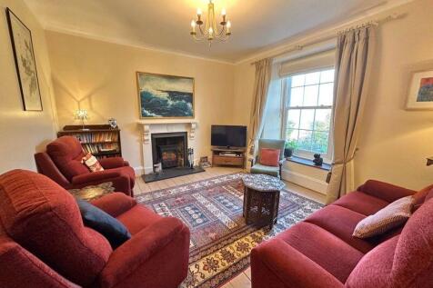 Living room with wood burner