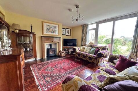 Living room with wood burner